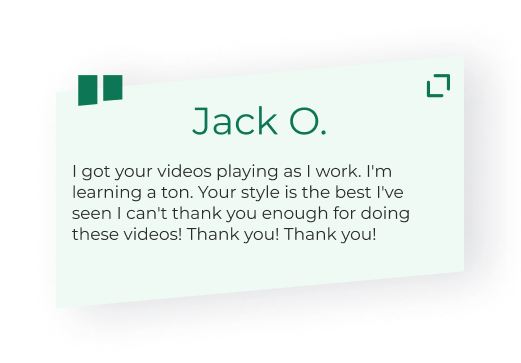 Testimonial from Jack O.